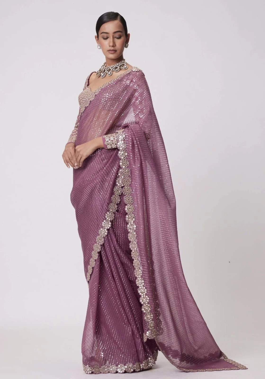 PARTY WEAR WEDDING SAREE MIRROR WORK SAREE WHOLESALE RATE AT GEELAN FASHION SURAT