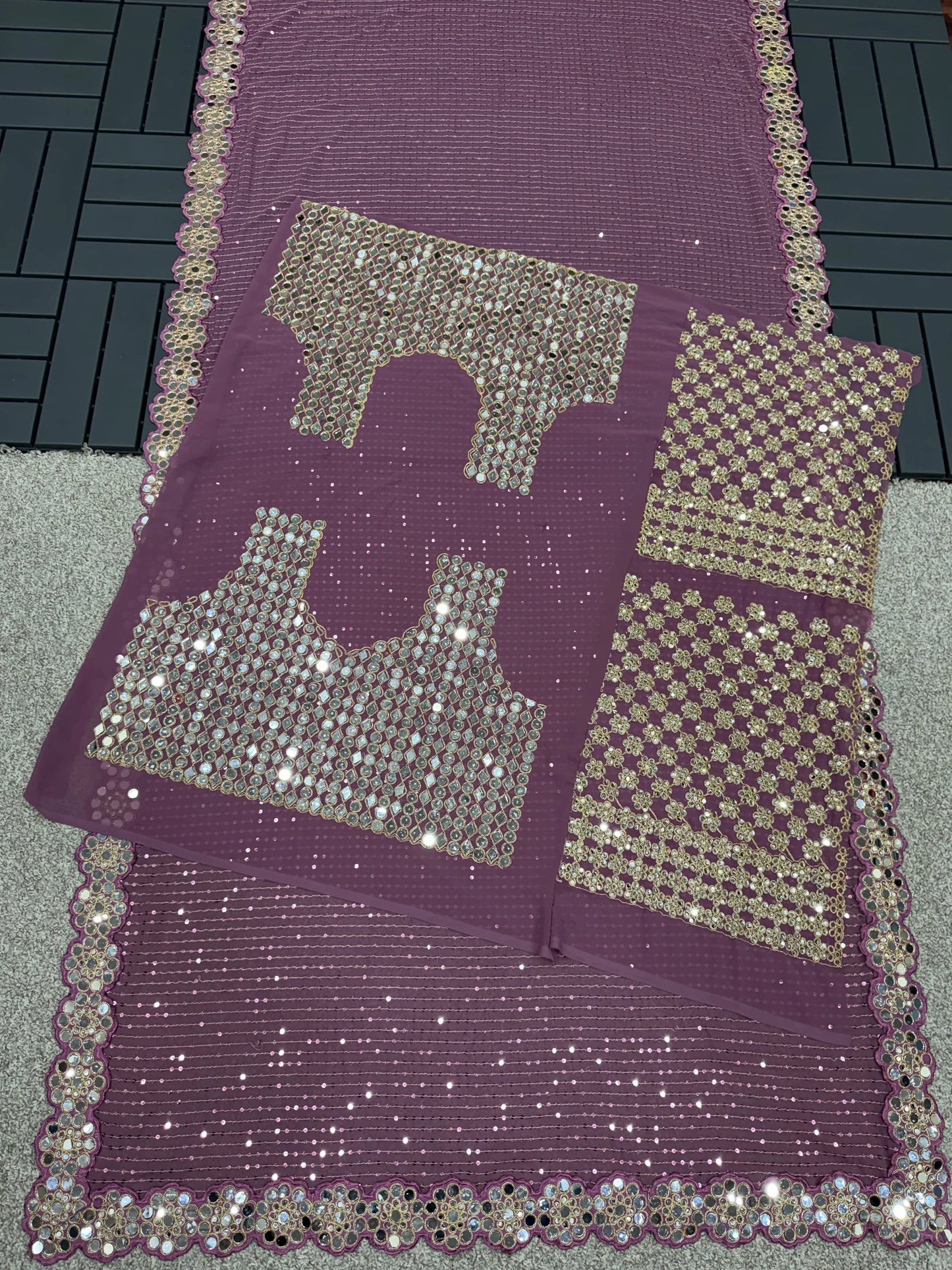 PARTY WEAR WEDDING SAREE MIRROR WORK SAREE WHOLESALE RATE AT GEELAN FASHION SURAT