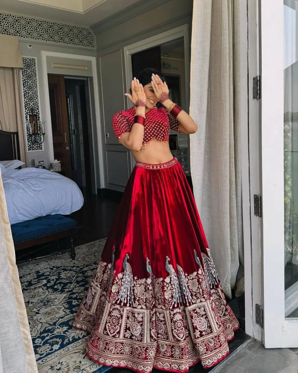 VELVET LEHNGA CHOLI