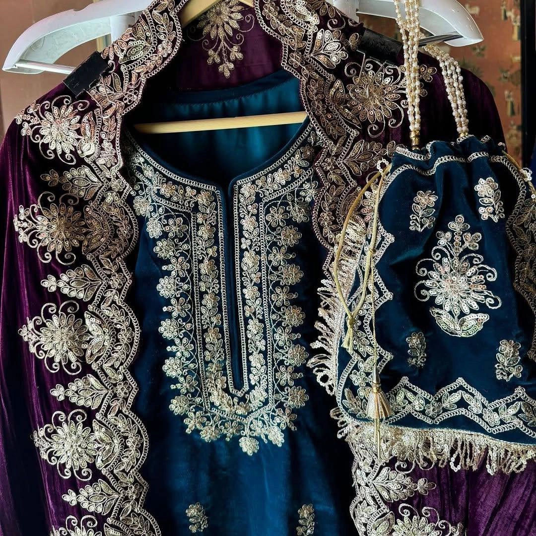 PARTY WEAR VELVET COLLECTION WHOLESALE RATE GEELAN FASHION SURAT