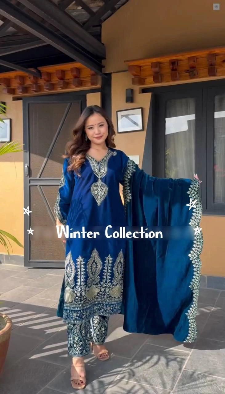 VISCOSE VELVET DESGINER PAKISTANI COLLECTION READYMADE WHOELSALE RATE AT GEELAN FASHION SURAT
