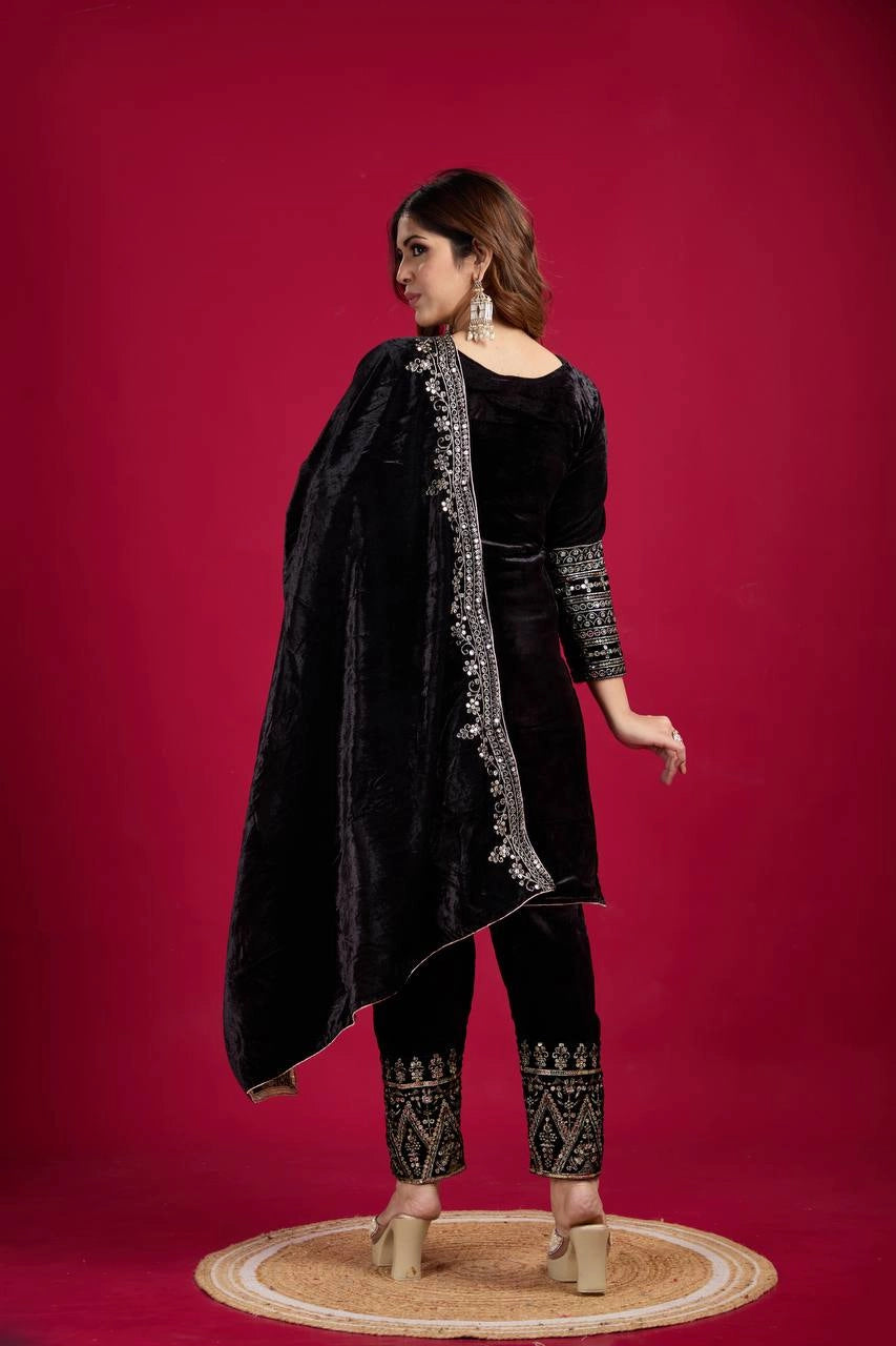 VELVET PARTY WEAR NEW COLLECTION WHOLESALE RATE AT GEELAN FASHION SURAT
