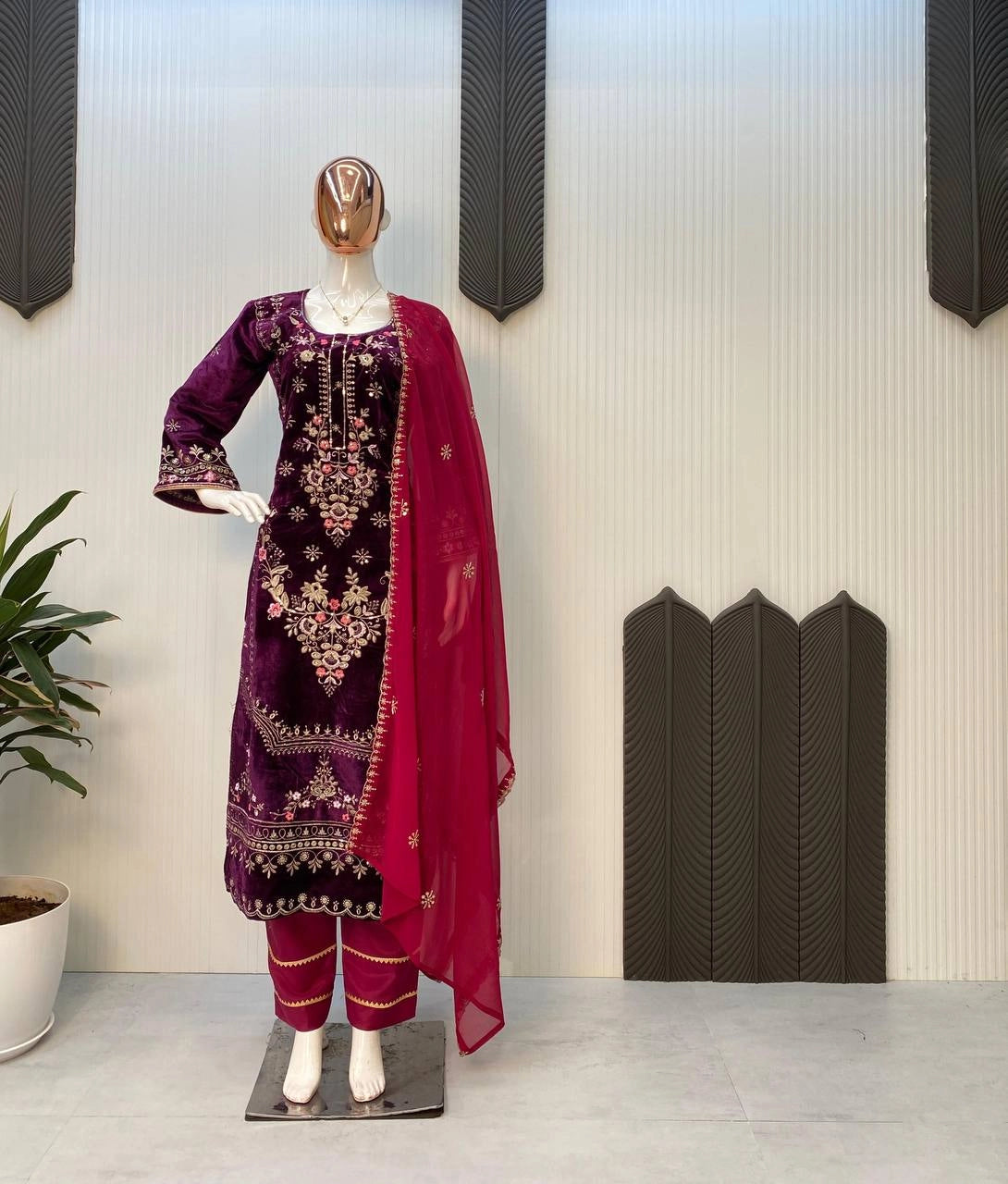 VELVET WINTER COLLECTION READYMADE SHALWAR SUIT WHOLESALE