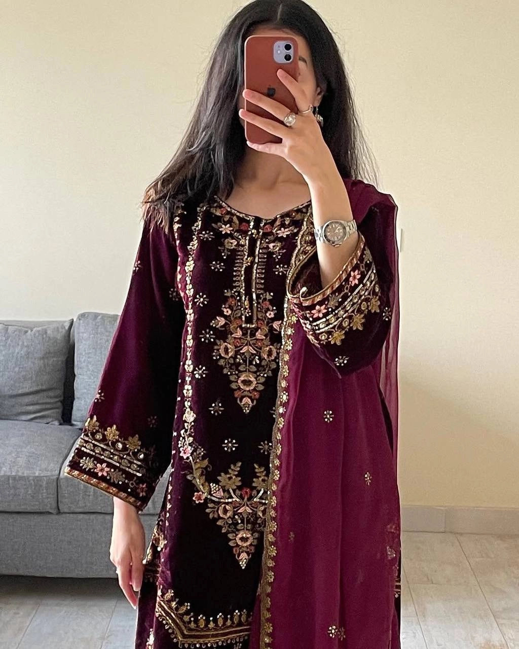 VELVET WINTER COLLECTION READYMADE SHALWAR SUIT WHOLESALE
