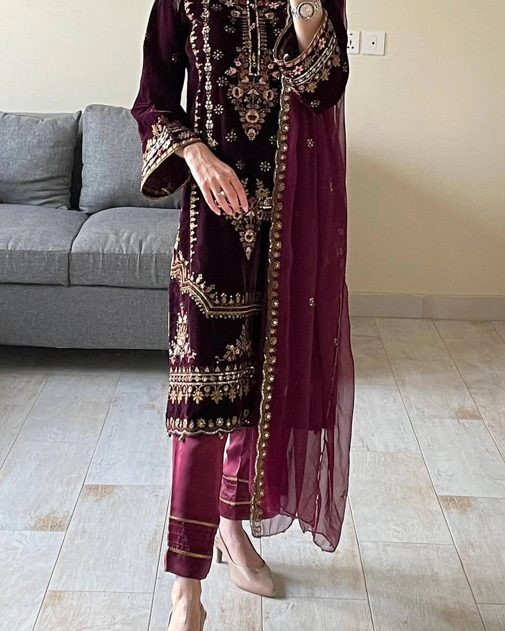 VELVET WINTER COLLECTION READYMADE SHALWAR SUIT WHOLESALE