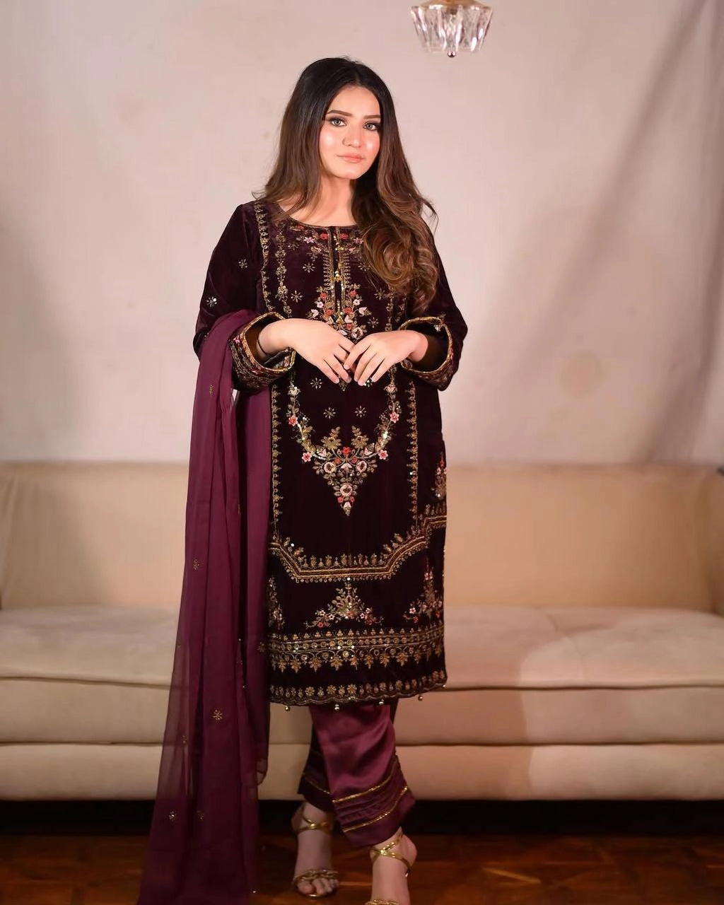 VELVET WINTER COLLECTION READYMADE SHALWAR SUIT WHOLESALE