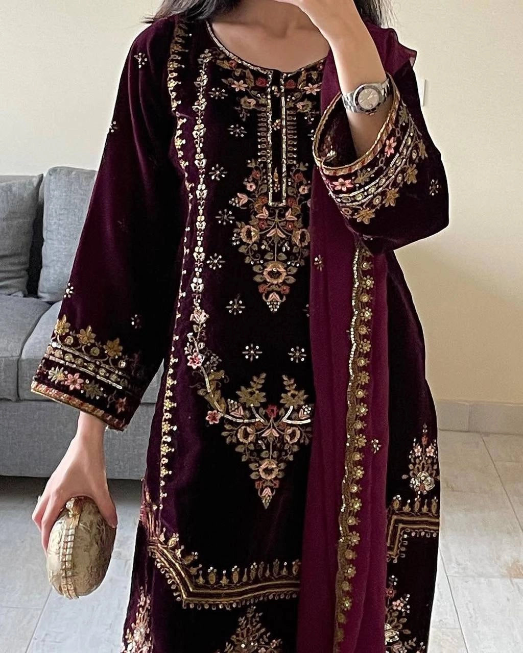 VELVET WINTER COLLECTION READYMADE SHALWAR SUIT WHOLESALE