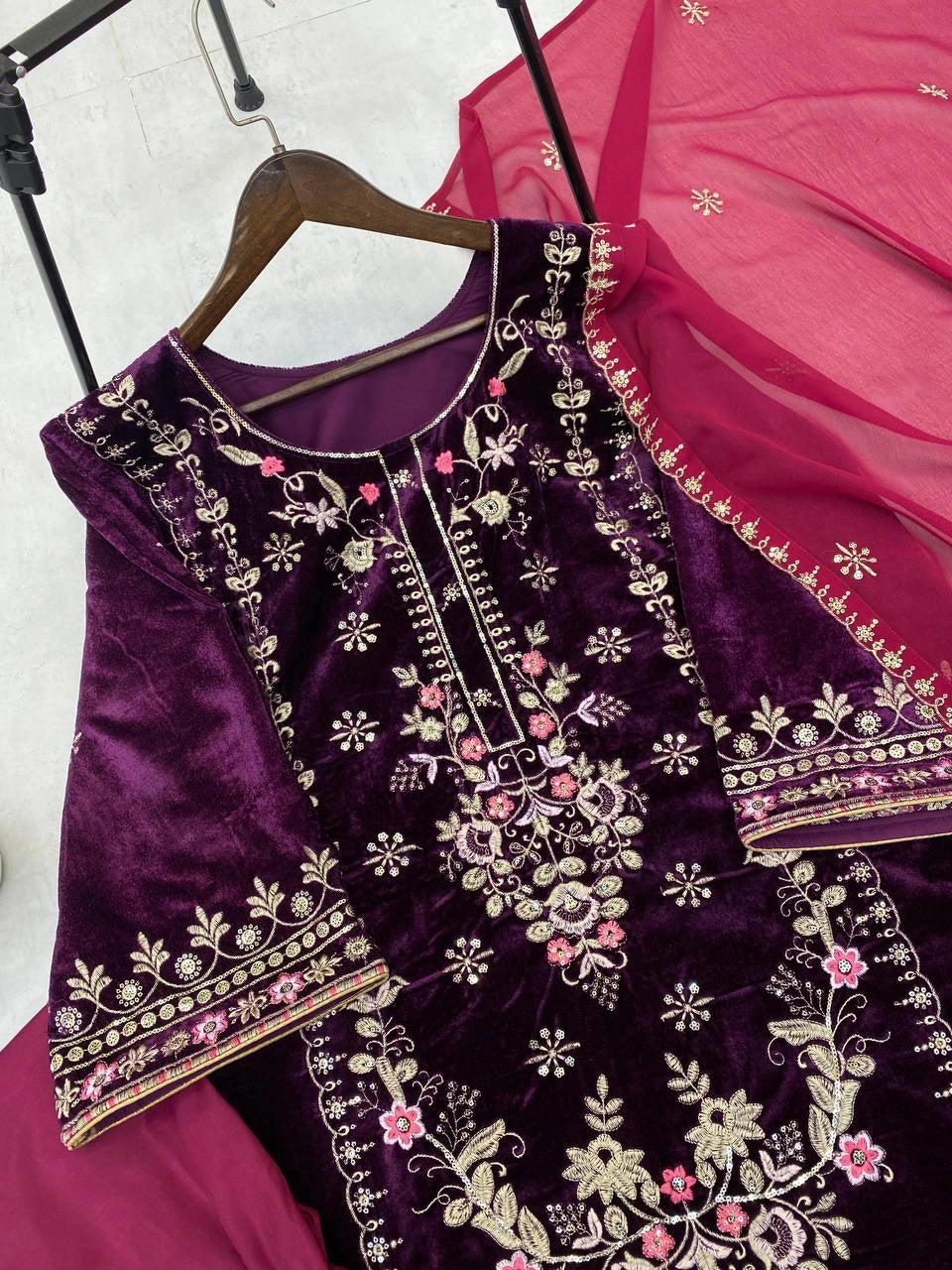 VELVET WINTER COLLECTION READYMADE SHALWAR SUIT WHOLESALE