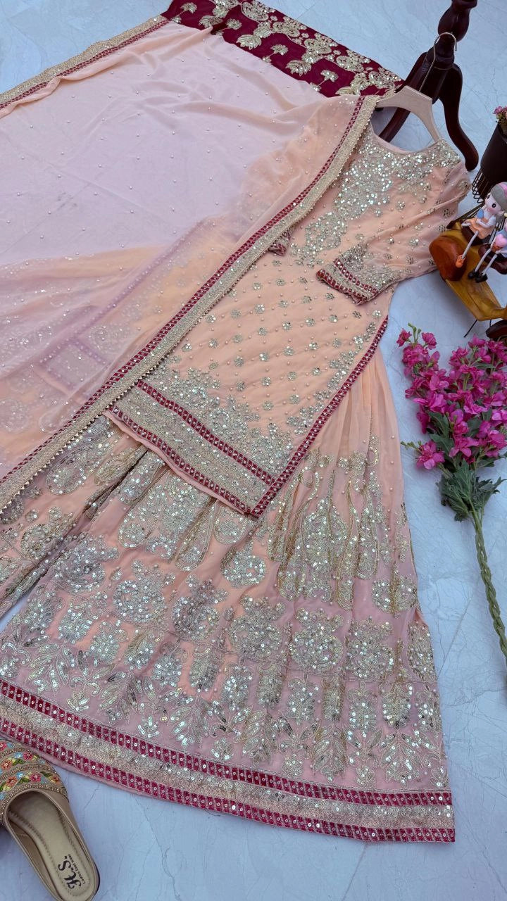 PAKISTANI GEORGETTE READYMADE SHALWAR SUIT COLLECTION WHOLESALE RATE GEELAN FASHION SURAT