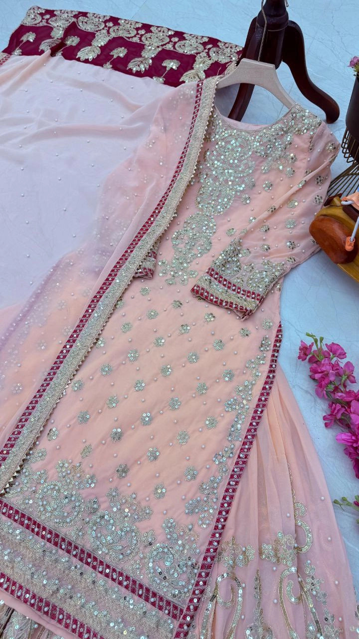 PAKISTANI GEORGETTE READYMADE SHALWAR SUIT COLLECTION WHOLESALE RATE GEELAN FASHION SURAT
