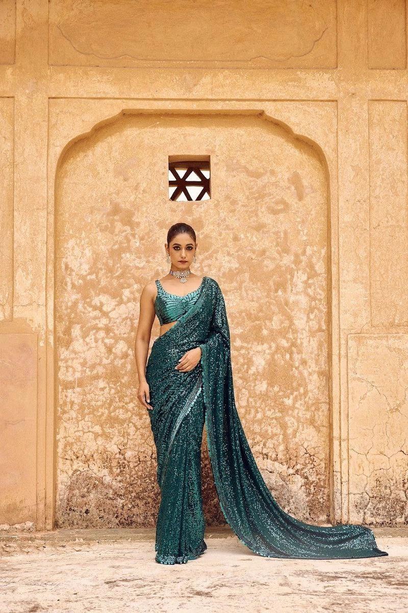 PARTY WEAR NEW TRENDING SAREE BOLLYWOOD WHOLESALE RATE AT GEELAN FASHION SURAT
