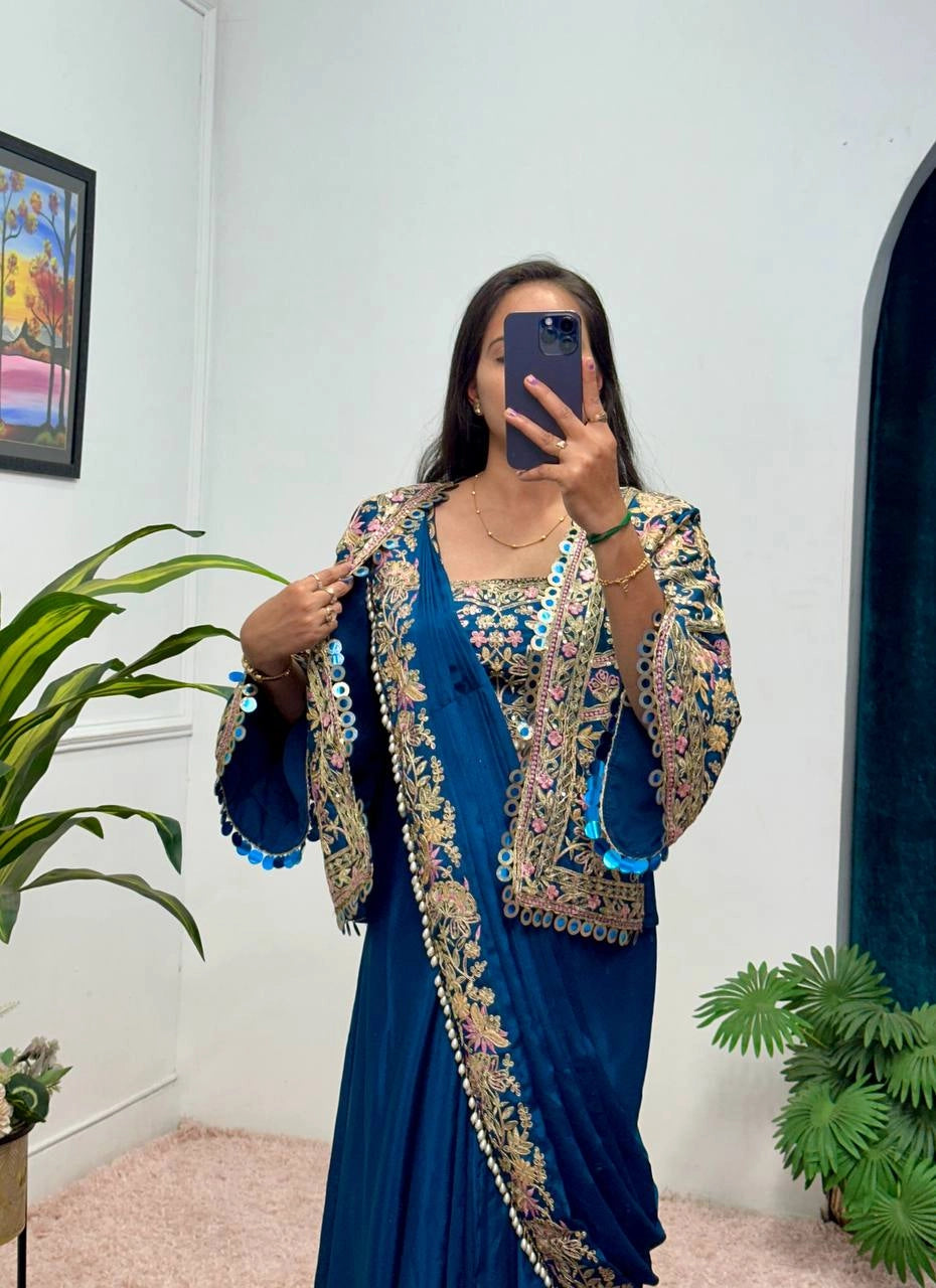 READY MADE PARTY WEAR SAREE COLLECTION WHOLESALE RATE AT GEELAN FASHION SURAT