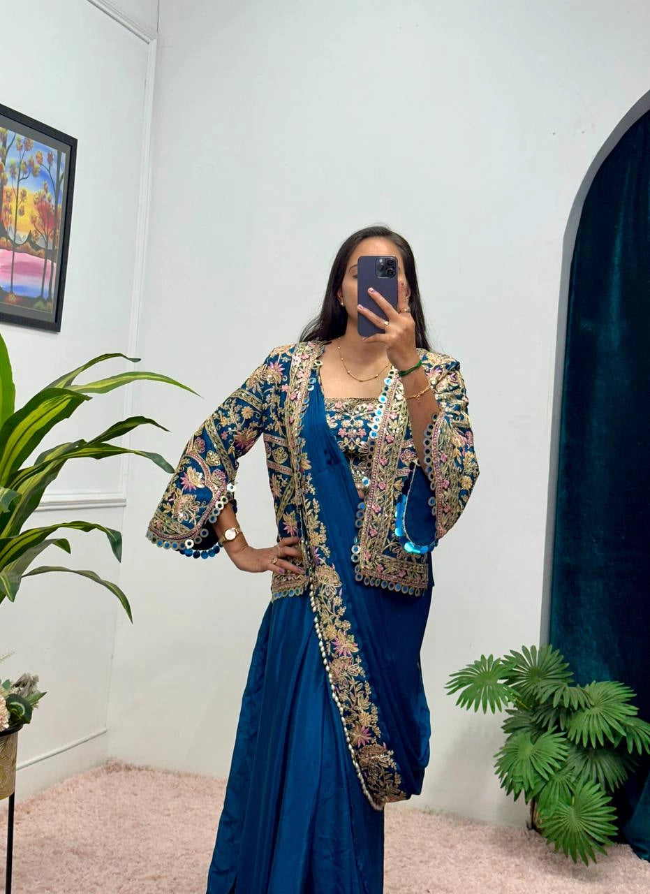READY MADE PARTY WEAR SAREE COLLECTION WHOLESALE RATE AT GEELAN FASHION SURAT