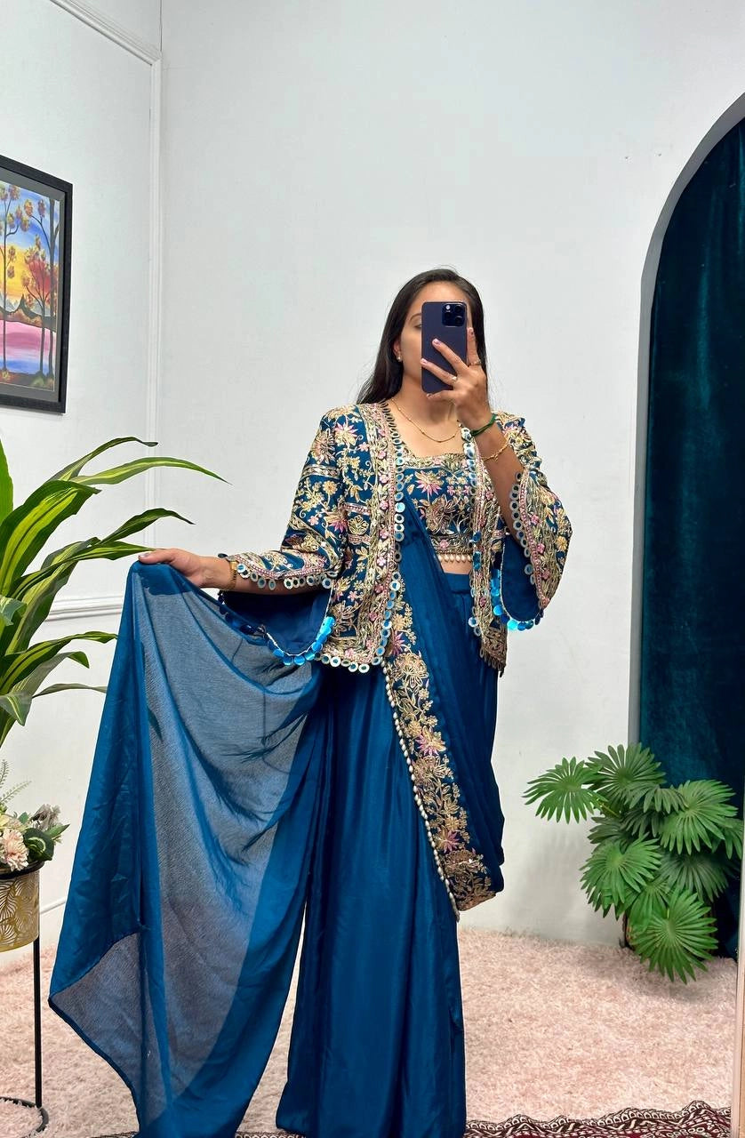 READY MADE PARTY WEAR SAREE COLLECTION WHOLESALE RATE AT GEELAN FASHION SURAT