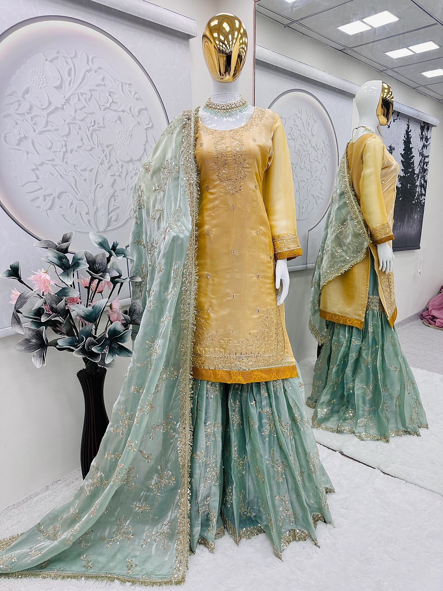 JIMMI CHOO ORGANZA PAKISTANI DRESSES WHOLESALE
