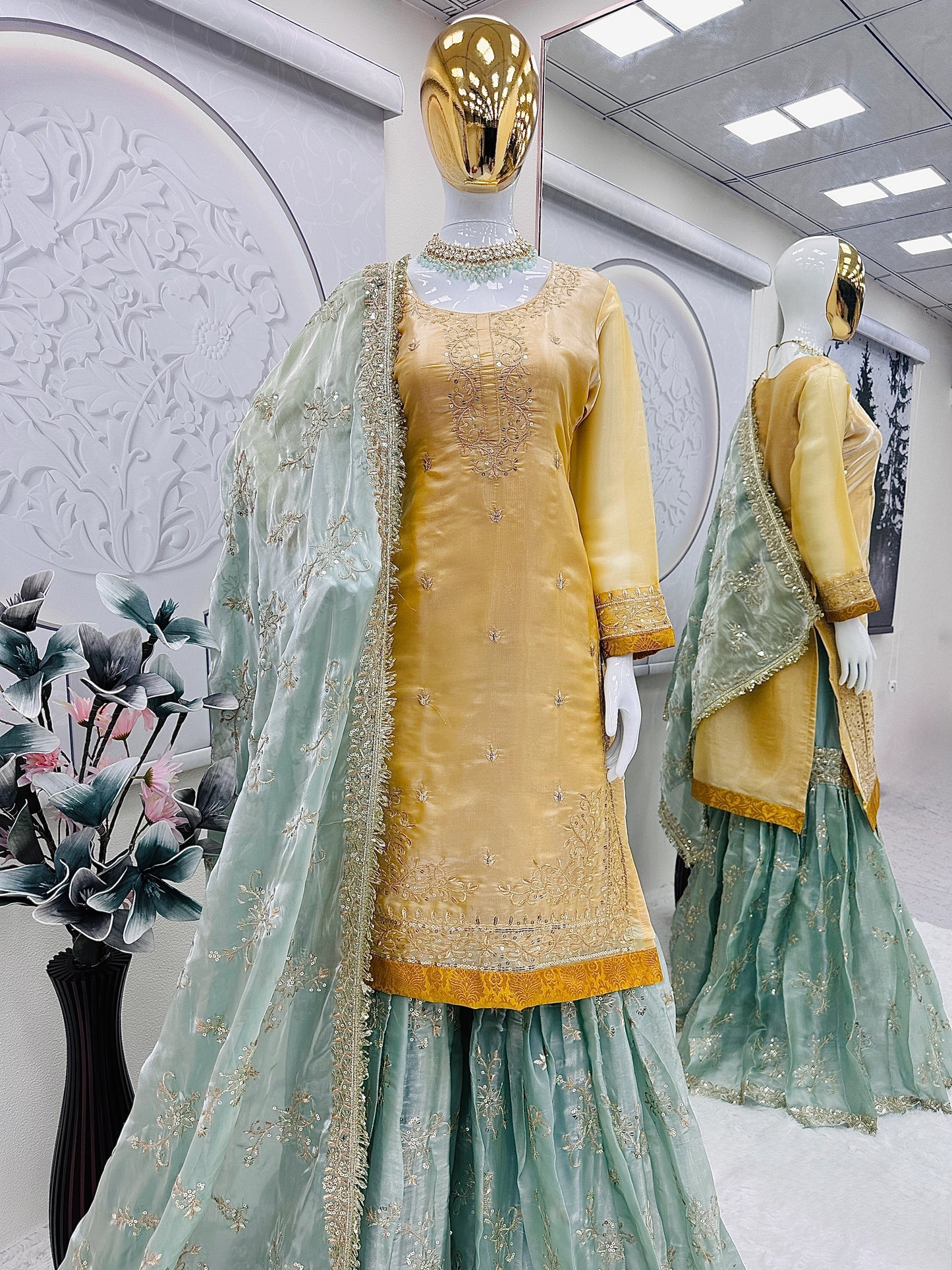 JIMMI CHOO ORGANZA PAKISTANI DRESSES WHOLESALE