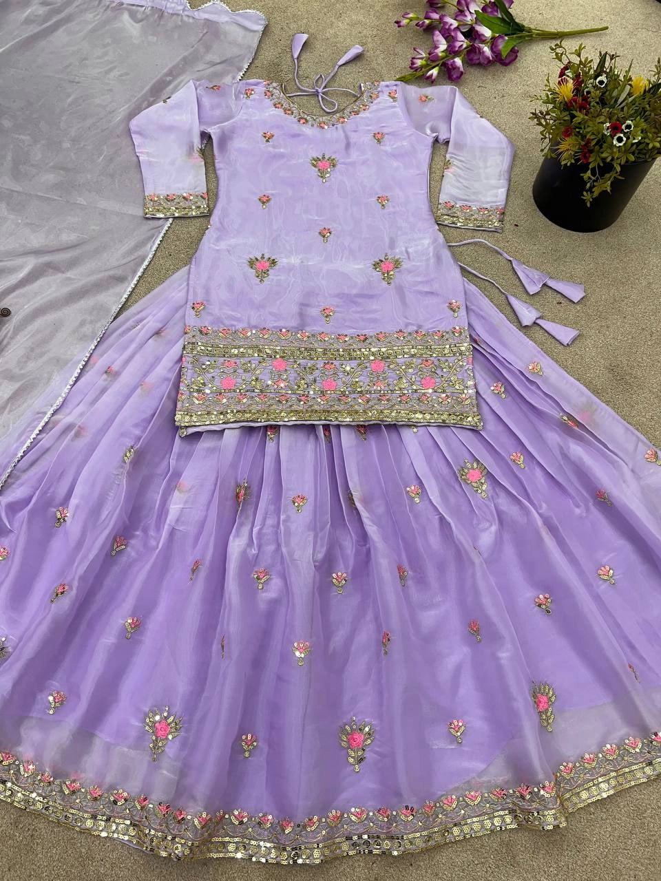 JIMMY CHOO ORGANZA PAKISTANI SUITS WHOLESALE RATE AT GEELAN FASHION SURAT