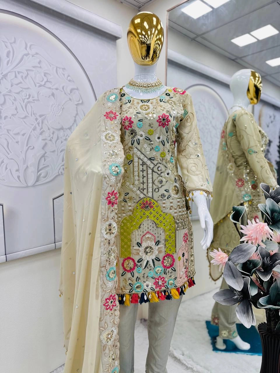 EMBROIDERED PAKISTANI SUITS WHOLESALE RATE AT GEELAN FASHION SURAT