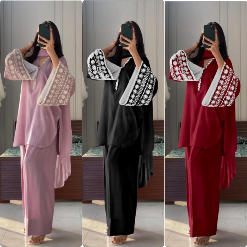 FARSHI SHALWAR EMBROIDERED PAKISTANI SUITS WITH FARSHI SHALWAR WHOLESALE RATE AT GEELAN FASHION SURAT