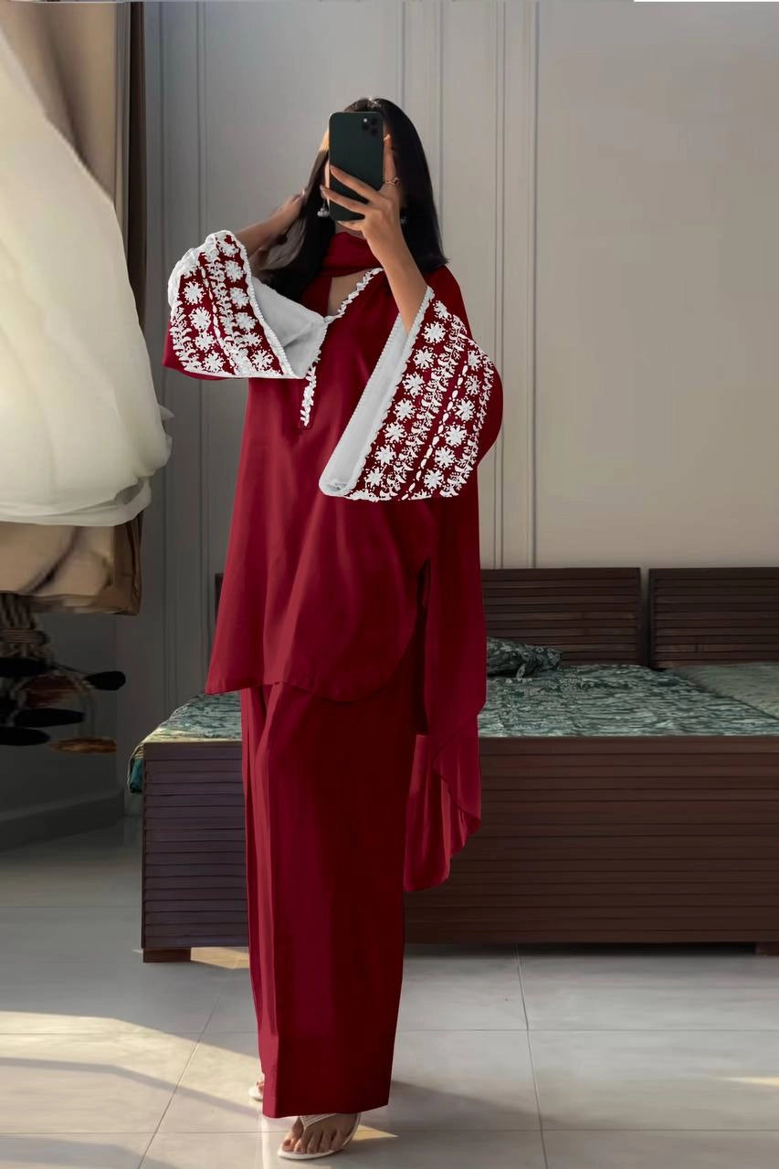 FARSHI SHALWAR EMBROIDERED PAKISTANI SUITS WITH FARSHI SHALWAR WHOLESALE RATE AT GEELAN FASHION SURAT