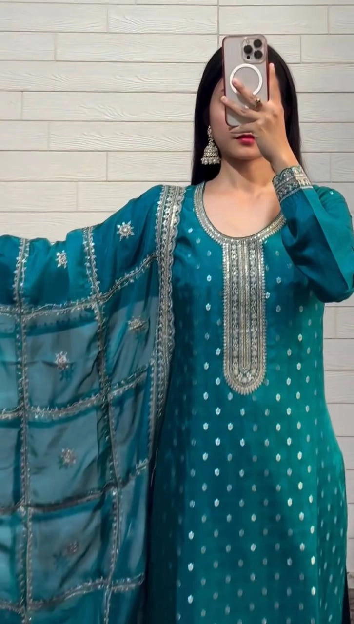 READY TO WEAR COLLECTION STRAIGHT SHALWAR SUITS
