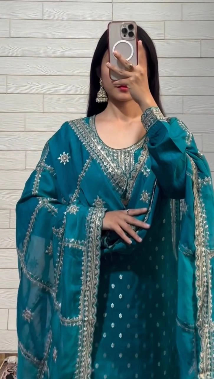 READY TO WEAR COLLECTION STRAIGHT SHALWAR SUITS