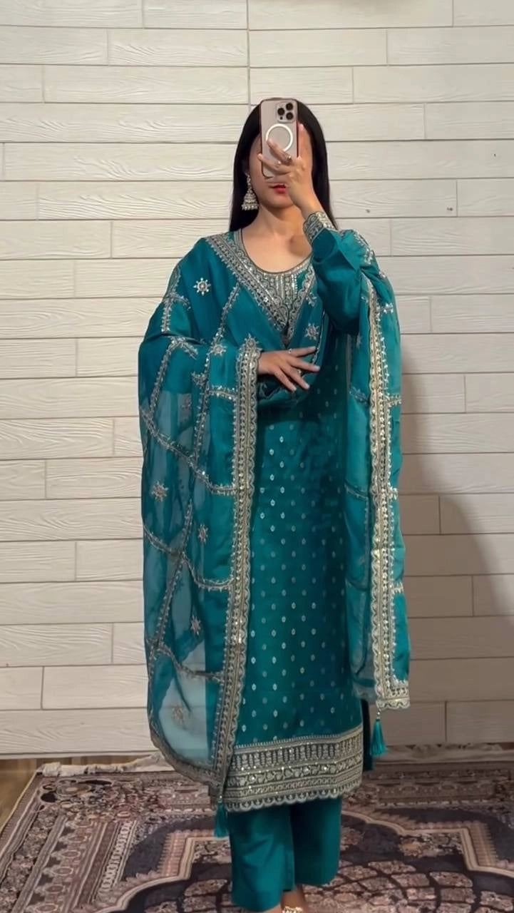 READY TO WEAR COLLECTION STRAIGHT SHALWAR SUITS