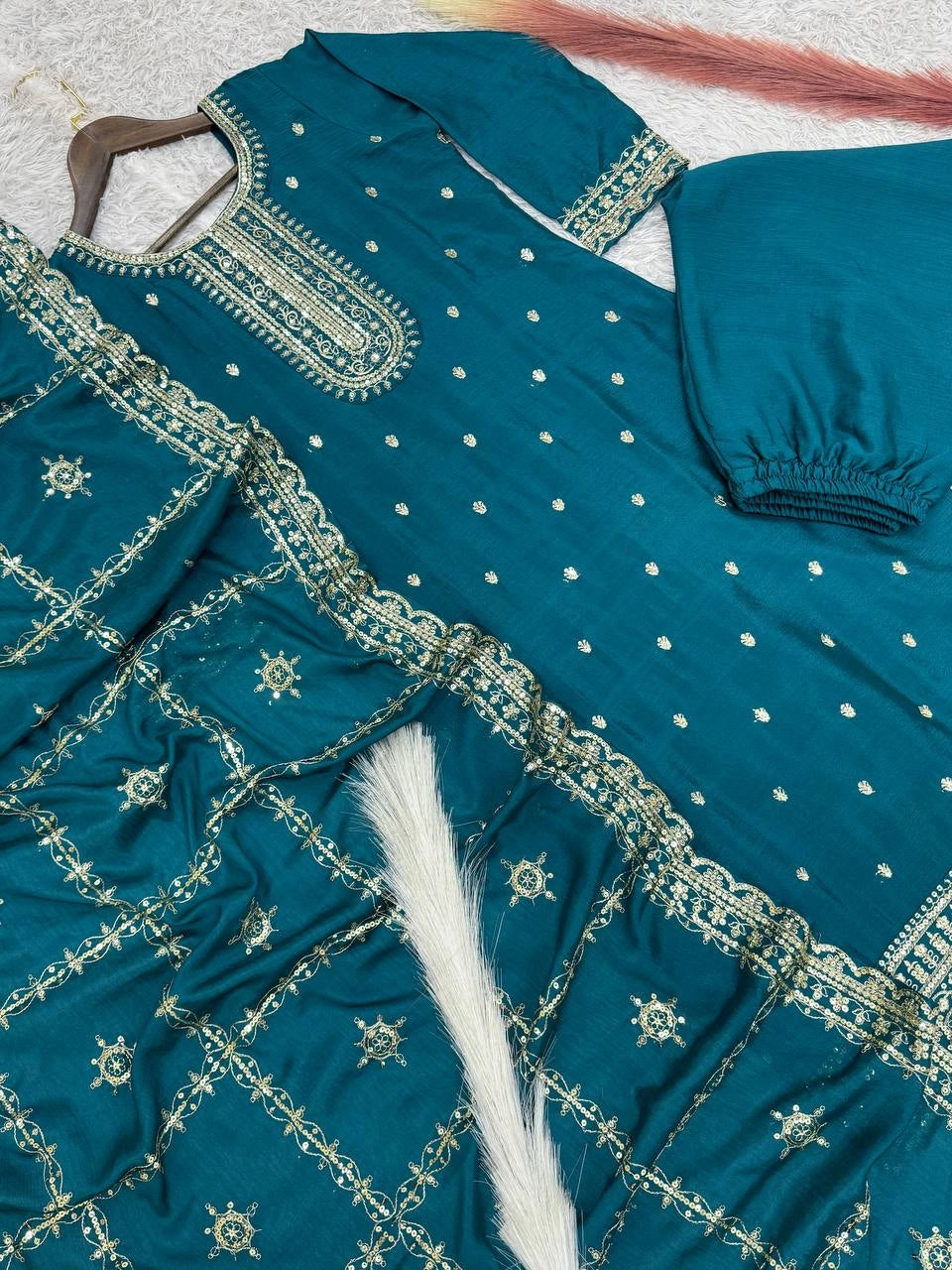 READY TO WEAR COLLECTION STRAIGHT SHALWAR SUITS
