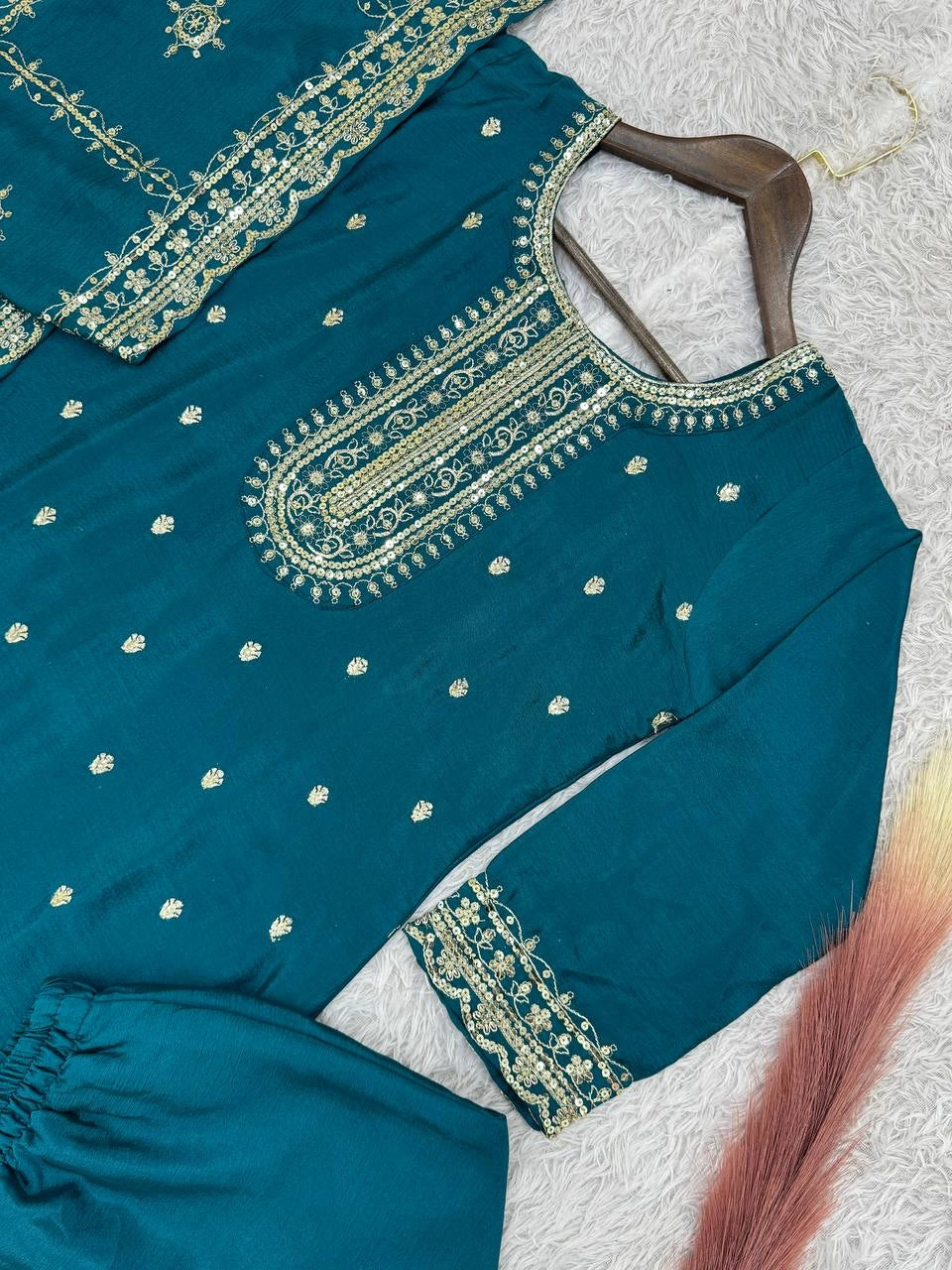 READY TO WEAR COLLECTION STRAIGHT SHALWAR SUITS
