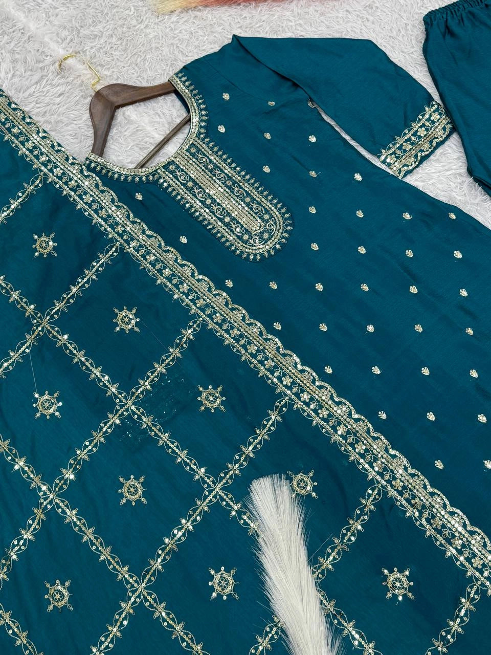 READY TO WEAR COLLECTION STRAIGHT SHALWAR SUITS