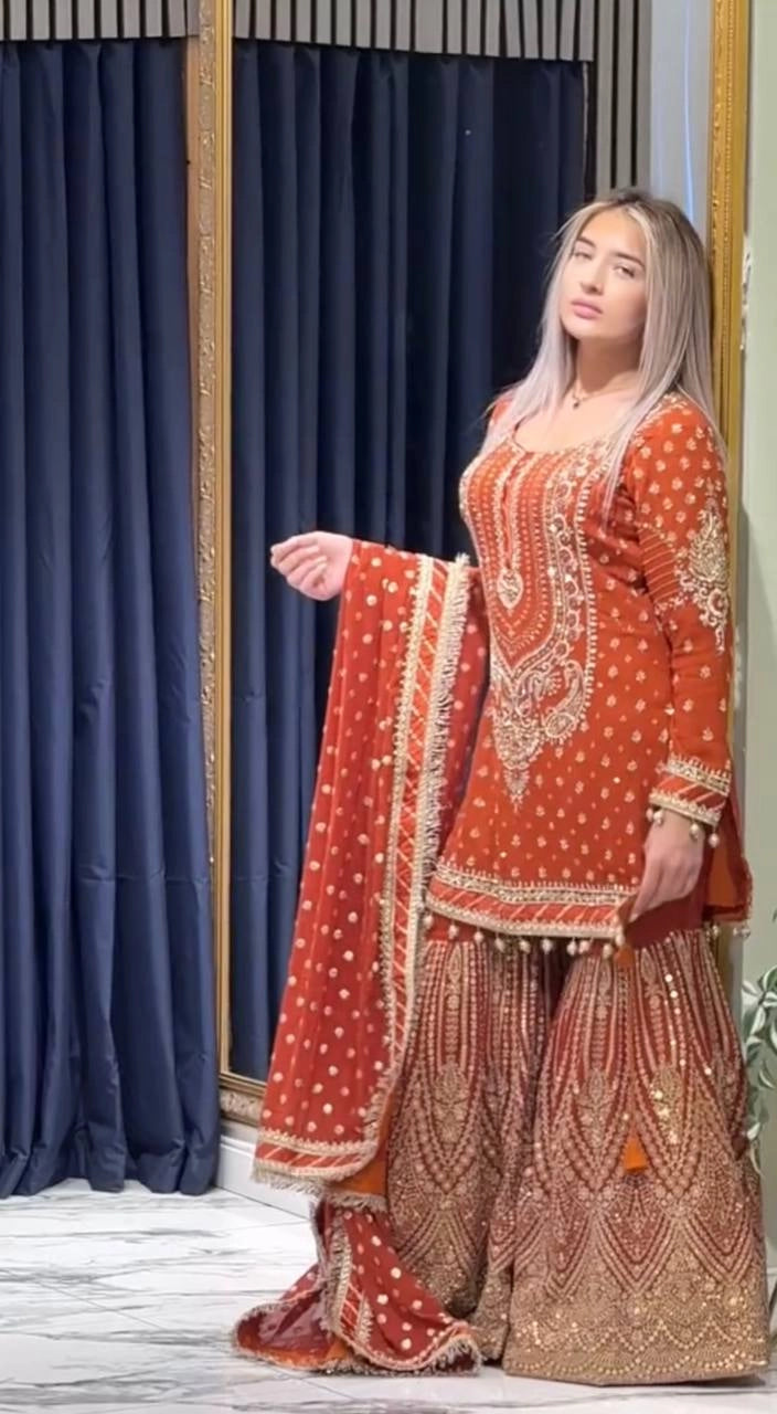 LATEST PAKISTAN GHARARA & SHARARA SUITS 2025 ā TRENDY DESIGNER STYLES