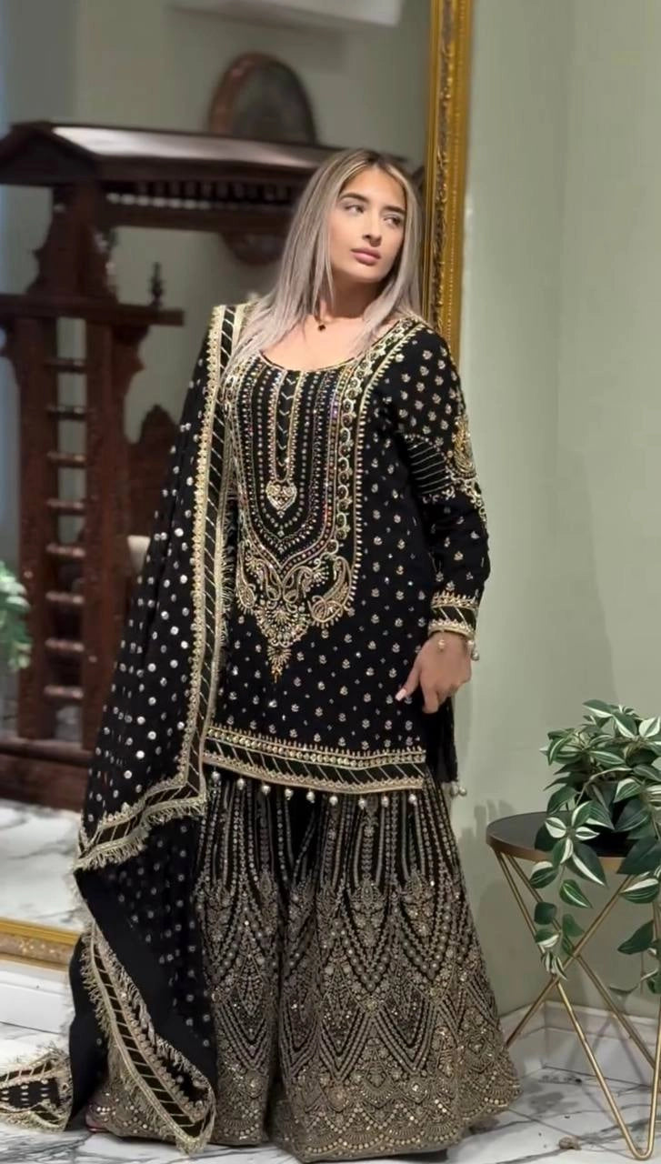 LATEST PAKISTAN GHARARA & SHARARA SUITS 2025 ā TRENDY DESIGNER STYLES