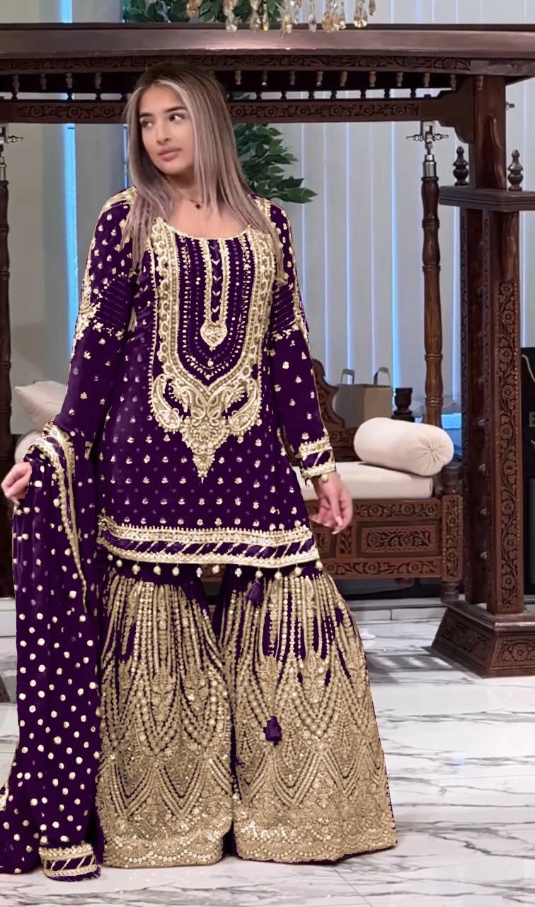 LATEST PAKISTAN GHARARA & SHARARA SUITS 2025 ā TRENDY DESIGNER STYLES