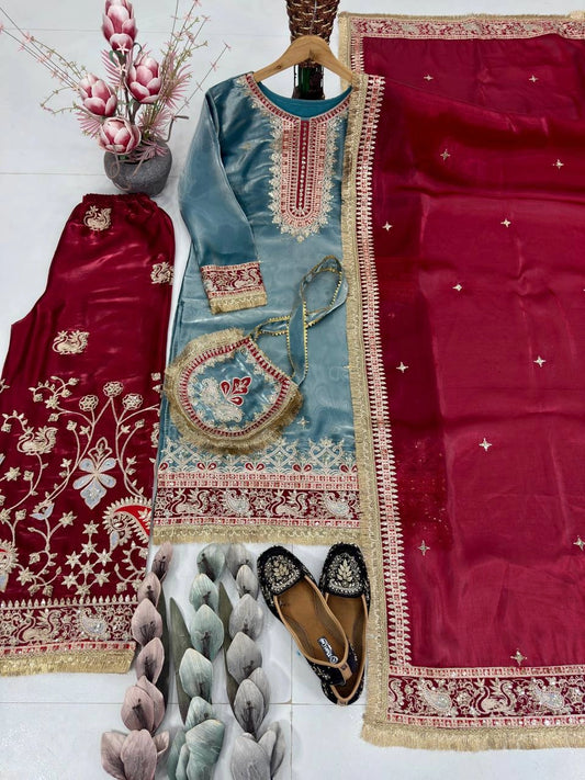 DESIGNER GMY SILK COLLECTION WITH PURSE WHOLESALE RATE AT GEELAN FASHION SURAT