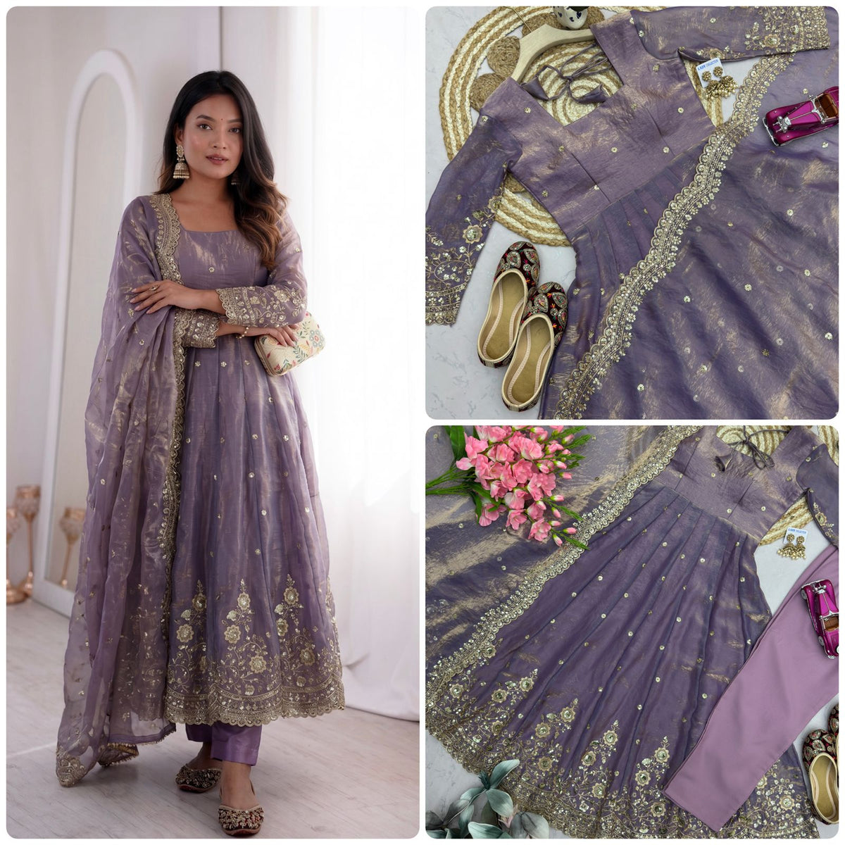 DESIGNER PARTY WEAR LOOK COLLECTION WHOLESALE GEELAN FASHION SURAT