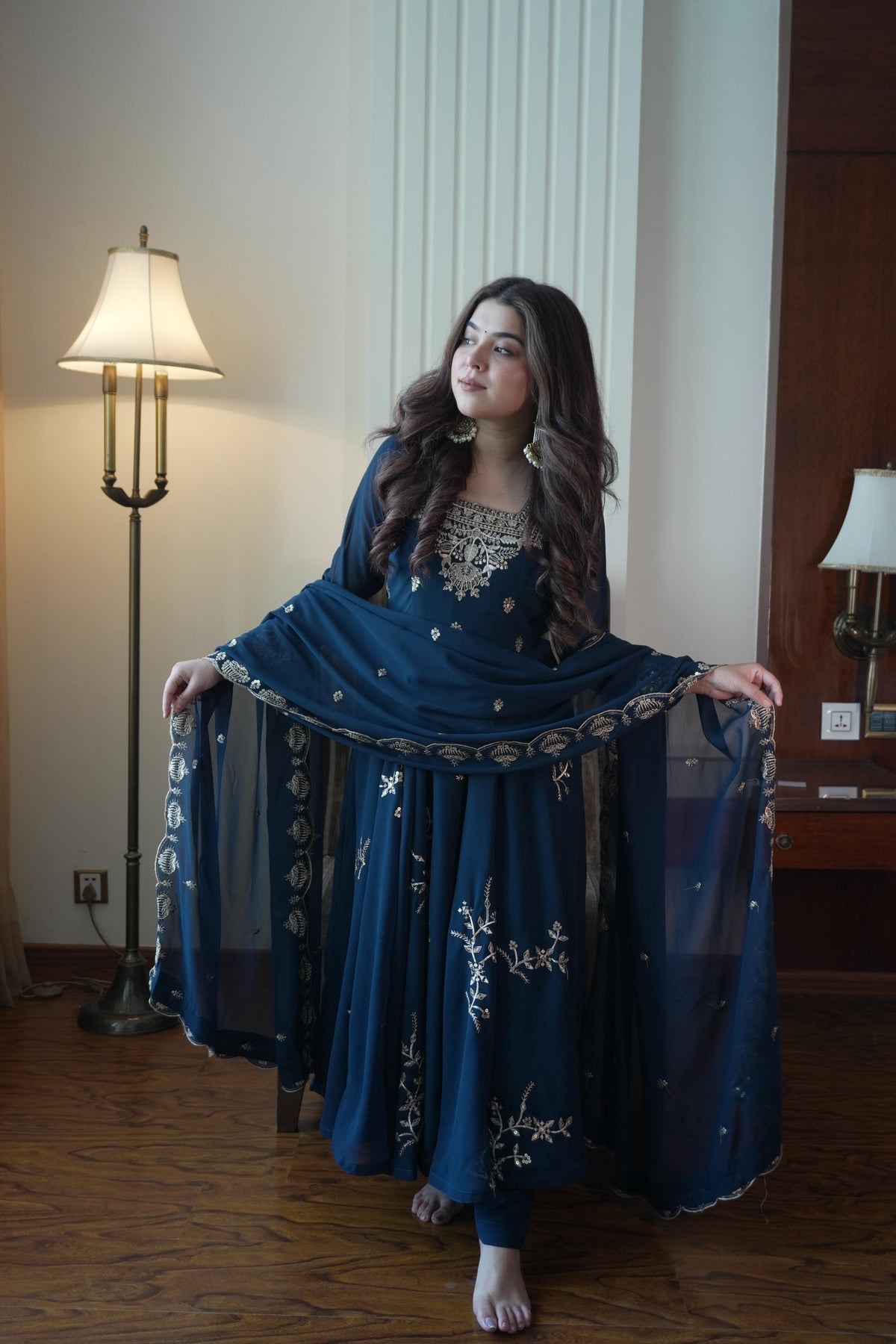 GOWN PANT PAIR WHOLESALE GEELAN FASHION SURAT