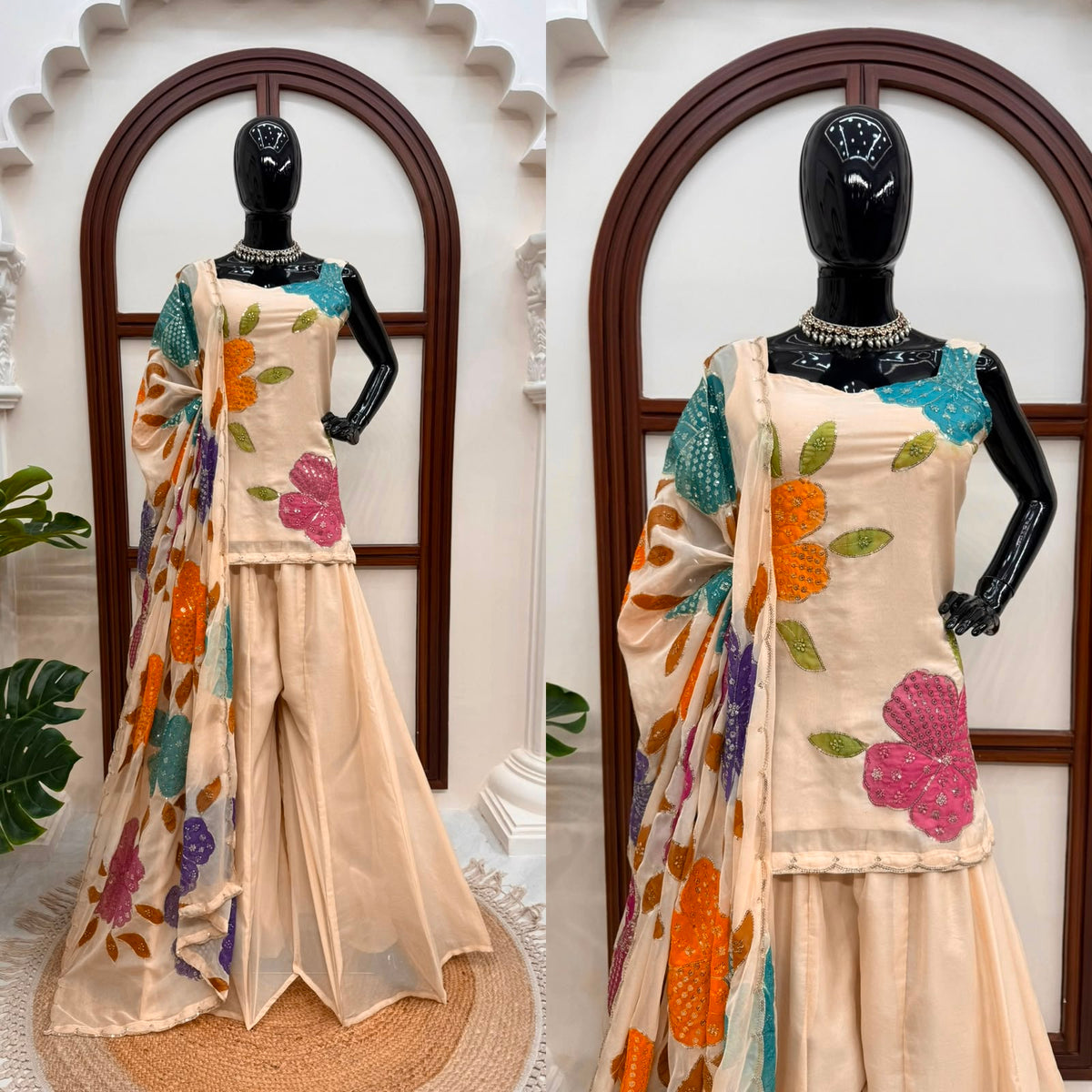 DESIGNER PALZOO SET β ELEGANT ETHNIC WEAR β¨ π CRAFTED IN CLASSY TONES WITH PREMIUM FABRIC & DETAILING WHOLESALE GEELAN FASHION SURAT