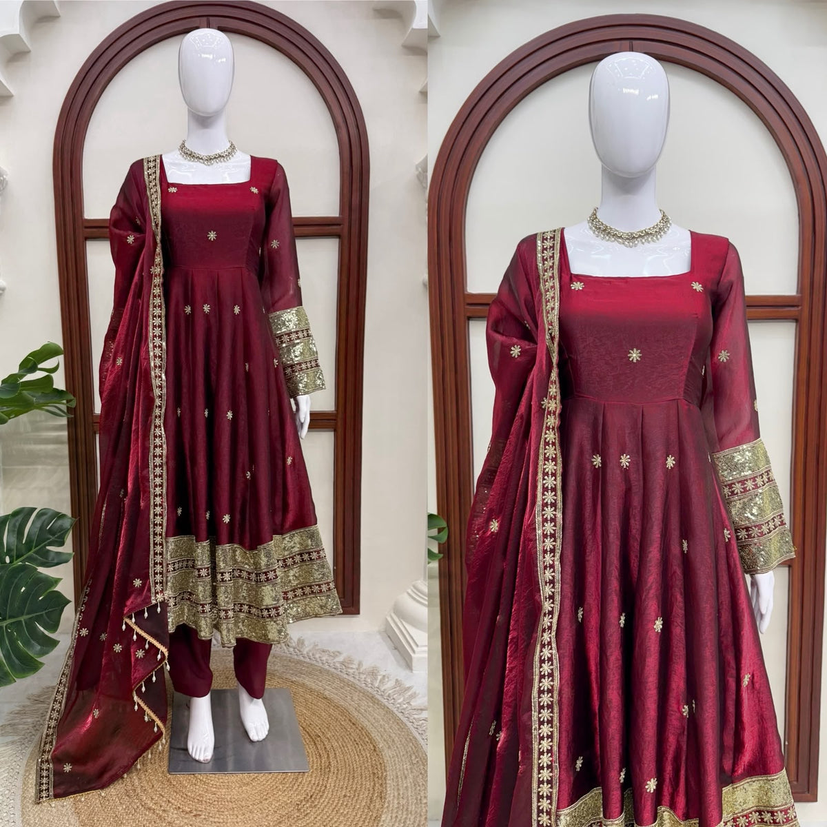 DESIGNER GOWN WITH PENT SET – ELEGANT ETHNIC WEAR ✨ 🎀 CRAFTED IN CLASSY TONES WITH PREMIUM FABRIC & DETAILING WHOLESALE GEELAN FASHION SURAT