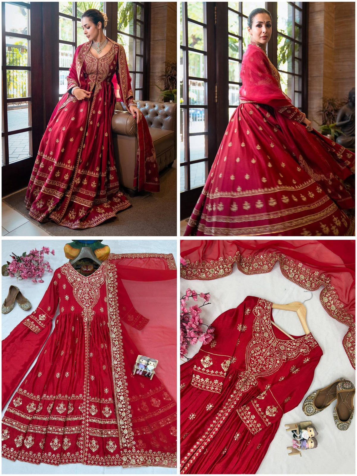 ENHANCE THE BEAUTY OF YOUR WARDROBE WITH THIS NEWLY LAUNCHED DESIGNER ANARKALI GOWN WITH ELEGANT DUPATTA WHOLESALE GEELAN FASHION SURAT