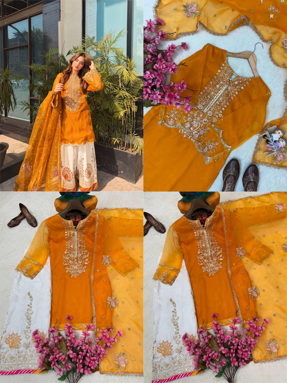 ENHANCE THE BEAUTY OF YOUR WARDROBE WITH THIS NEWLY LAUNCHED KURTI , PLAZZO & DUPATTA SET WHOLESALE GEELAN FASHION SURAT