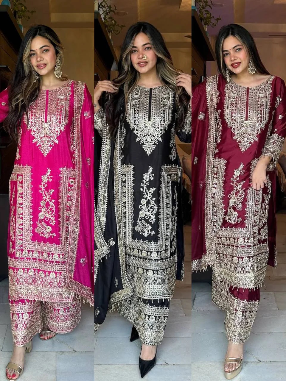 PARTY WEAR READYMADE COLLECTION SUITS WHOELSALE
