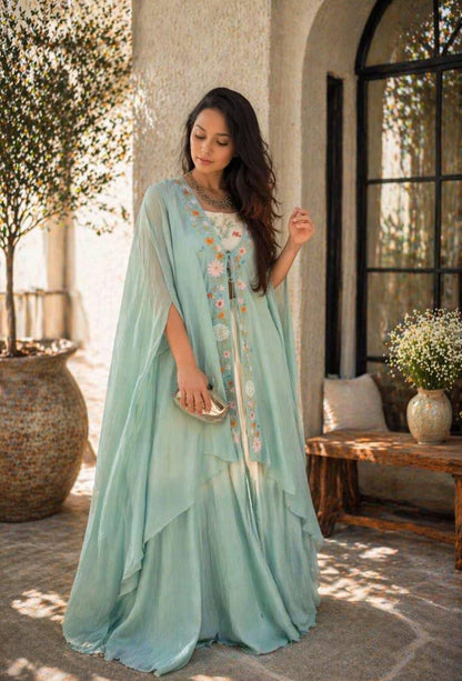 NEW SUPER TRENDING PARTY WEAR SHRUG WITH LEHENGA WHOLESALE GEELAN FASHION SURAT