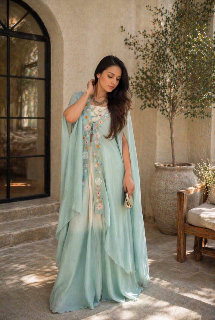 NEW SUPER TRENDING PARTY WEAR SHRUG WITH LEHENGA WHOLESALE GEELAN FASHION SURAT