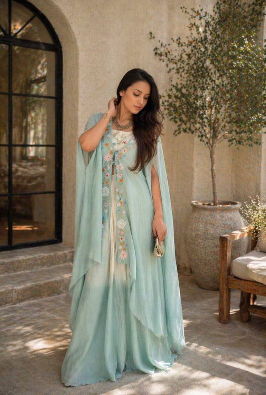 NEW SUPER TRENDING PARTY WEAR SHRUG WITH LEHENGA WHOLESALE GEELAN FASHION SURAT