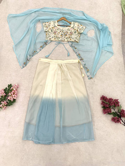 NEW SUPER TRENDING PARTY WEAR SHRUG WITH LEHENGA WHOLESALE GEELAN FASHION SURAT