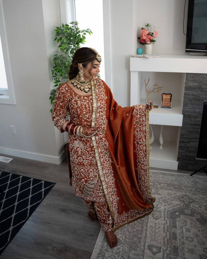 NEW DESIGNER LONG PANJABI SUIT TOP , PANT AND DUPPTTA IN FANCY STYLE WHOLESALE GEELAN FASHION SURAT