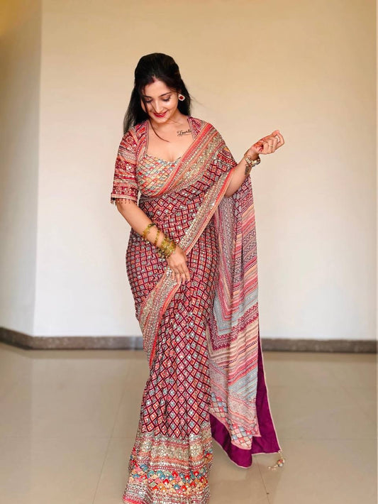 TRENDING STYLISH DESIGNER SAREE COLLECTION WHOLESALE GEELAN FASHION SURAT