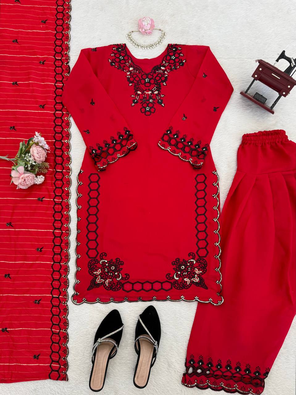 STEP INTO EFFORTLESS CHARM WITH OUR EXCLUSIVE 3-PIECE SET – CRAFTED FOR COMFORT, STITCHED WITH GRACE WHOLESALE GEELAN FASHION SURAT
