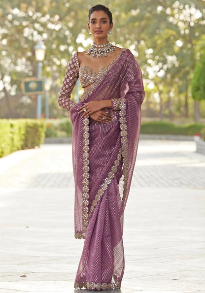PARTY WEAR WEDDING SAREE MIRROR WORK SAREE WHOLESALE RATE AT GEELAN FASHION SURAT