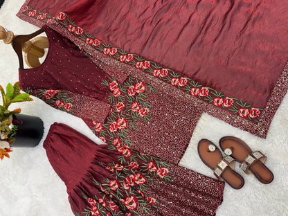 PARTY WEAR SHARARA GHARARA WHOLESALE SUIT AT GEELAN FASHION SURAT WEDDING GHARARA SUIT